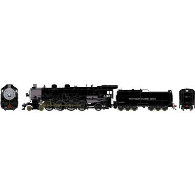 HO GEN 4-8-2 MT-4 Locomotive w/DCC & Sound, Early Black SP #4351 HO GEN 4-8-2 MT-4 Locomotive w/DCC & Sound, Early Black SP #4351