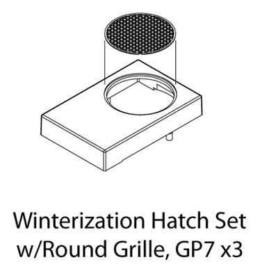HO Winterization Hatch Set with Round Grille, GP-7(3) HO Winterization Hatch Set with Round Grille, GP-7(3)