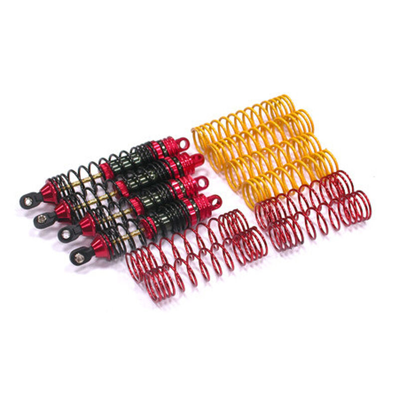 Integy XSR Shock Set, Red Traxxas Nitro Rustler, Nitro Stampede (4