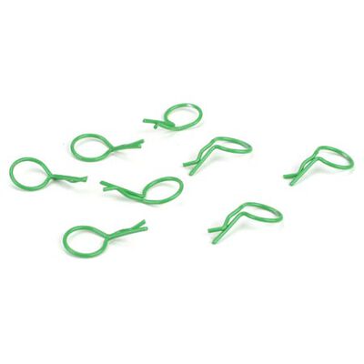 Bent Body Clips Green (8) Bent Body Clips Green (8)