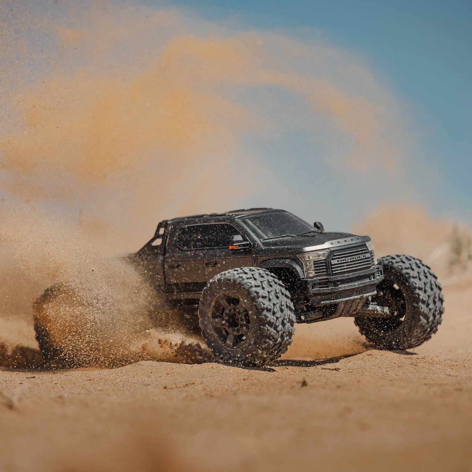 ARRMA 1/7 BIG ROCK 6S 4X4 RTR Brushless Monster Truck, Gun Metal ...