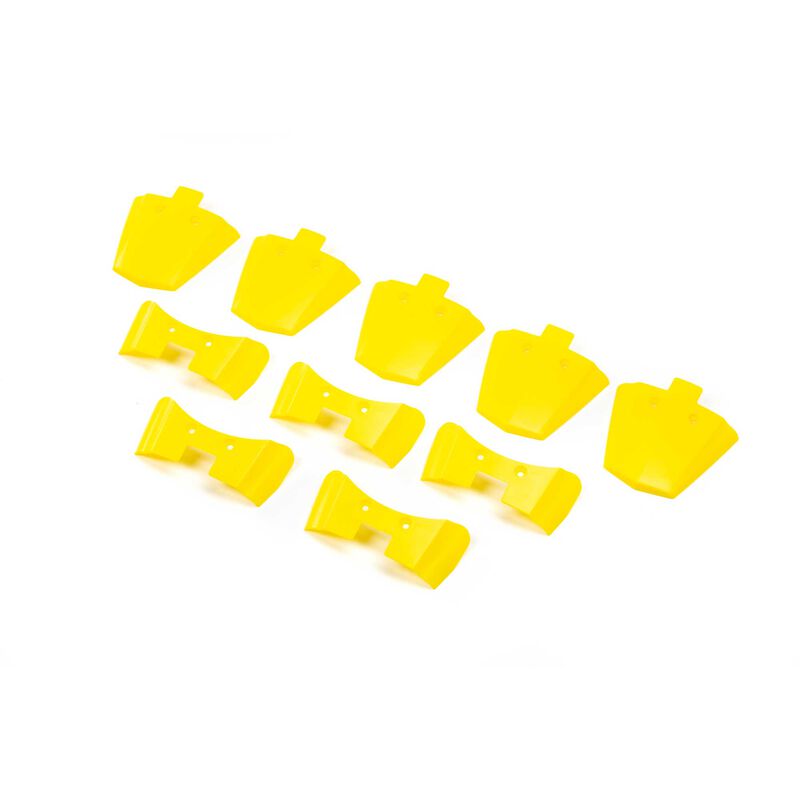 Losi Rear Fender Pack, Yellow: Promoto-MX/SM