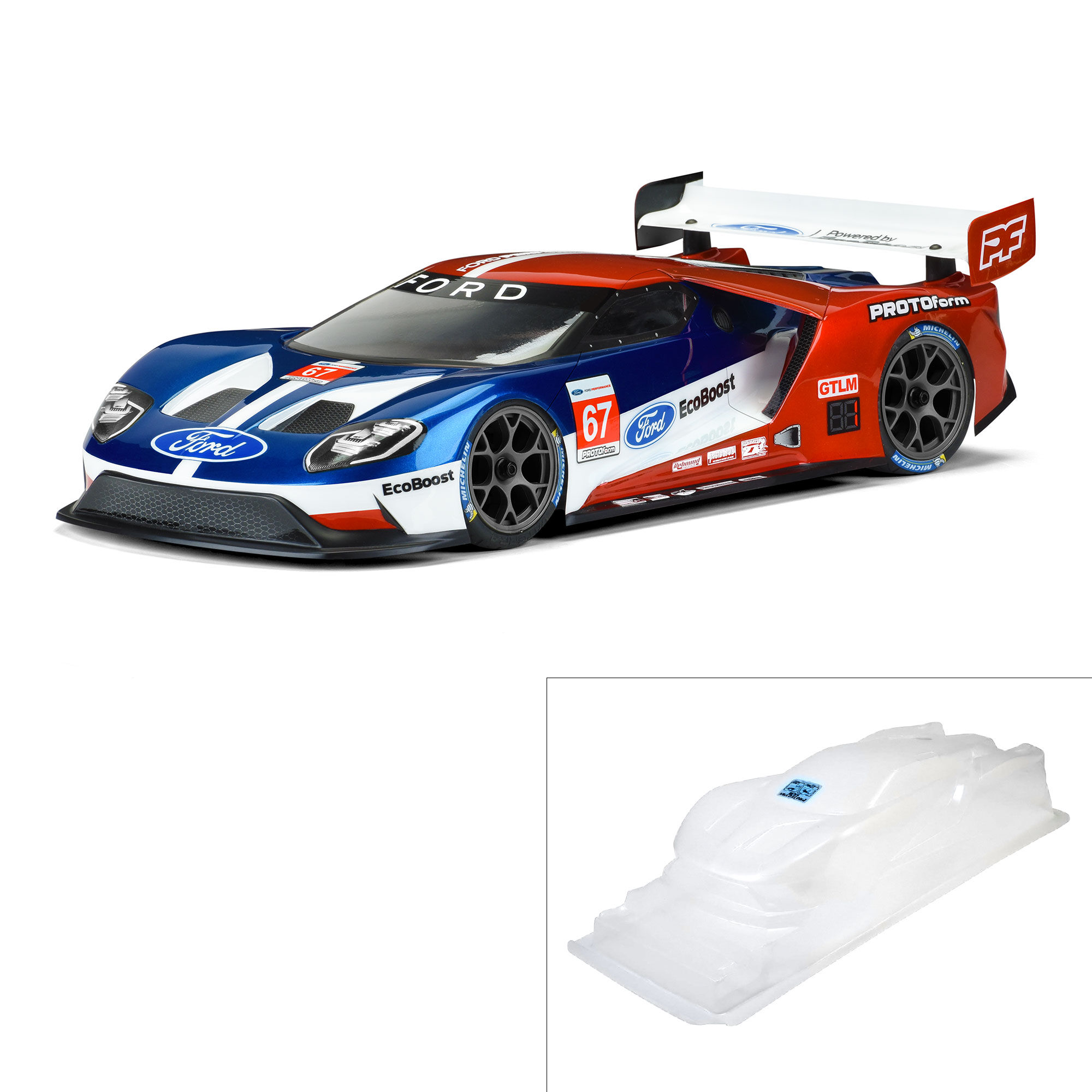 PROTOform 1/10 Ford GT LW Clear Body: 190mm Touring Car with LP