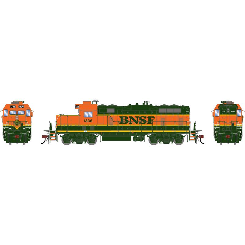Athearn Genesis HO GEN GP7u Locomotive, BNSF 'H1' #1336