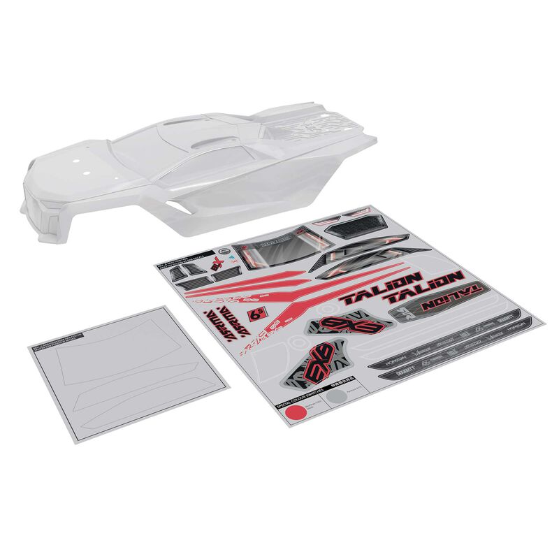 TALION 6S BLX CLEAR BODYSHELL (INC. DECALS)