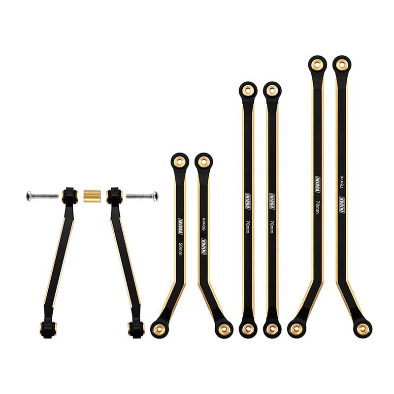 INJORA Brass Chassis Link Set, Black, 1/24 Axial SCX24 Gladiator