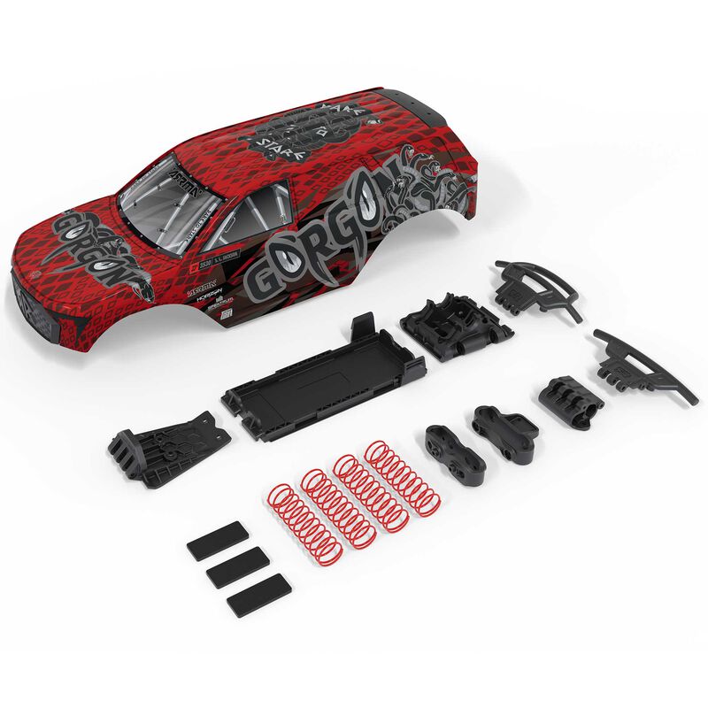 1/10 GORGON Painted Decaled Trimmed Body Set, Red/Black
