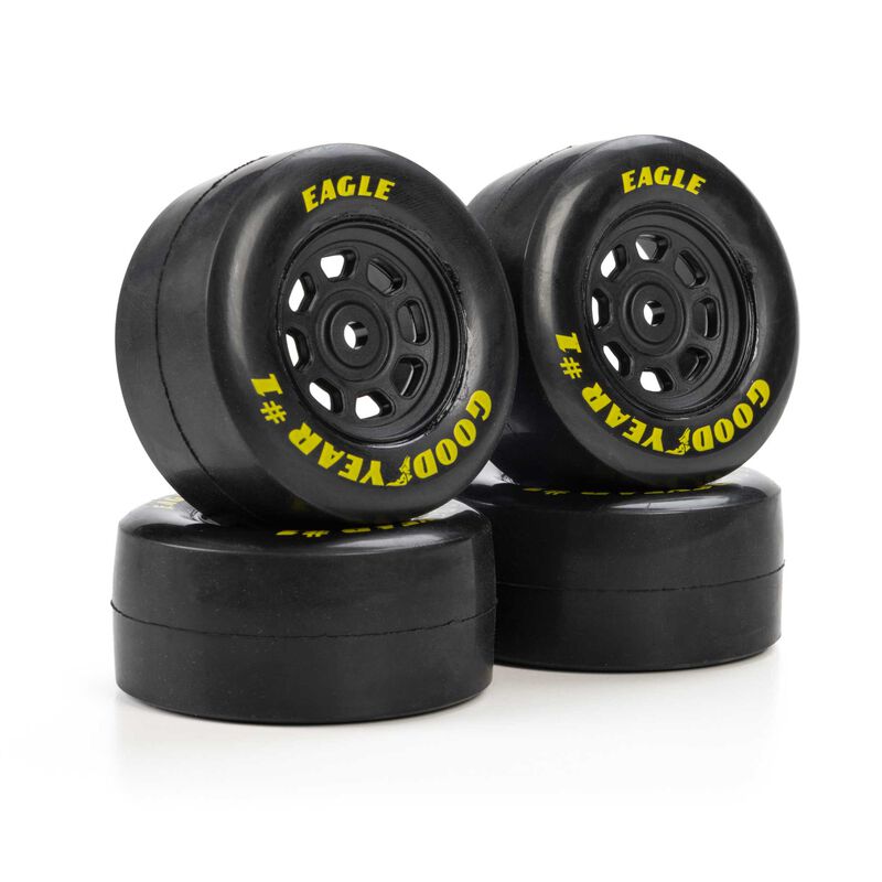 Losi Goodyear Eagle Gen 4, Mounted Tires, Stock (4): NASCAR GROM
