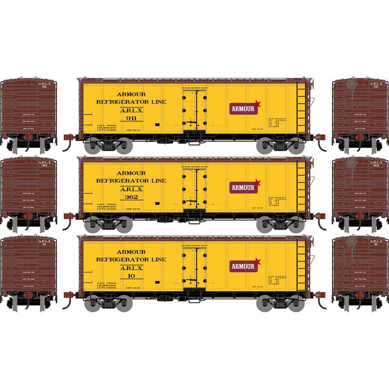 HO ATH 40' Steel Refrigerator Car, ARLX #10/362/911 (3)