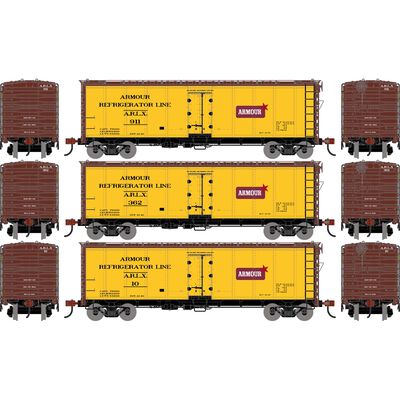 HO ATH 40' Steel Refrigerator Car, ARLX #10/362/911 (3) HO ATH 40' Steel Refrigerator Car, ARLX #10/362/911 (3)