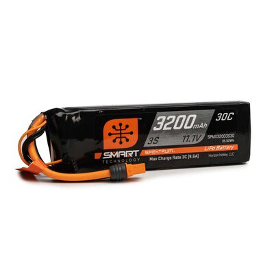 11.1V 3200mAh 3S 30C Smart LiPo Battery: IC3 11.1V 3200mAh 3S 30C Smart LiPo Battery: IC3