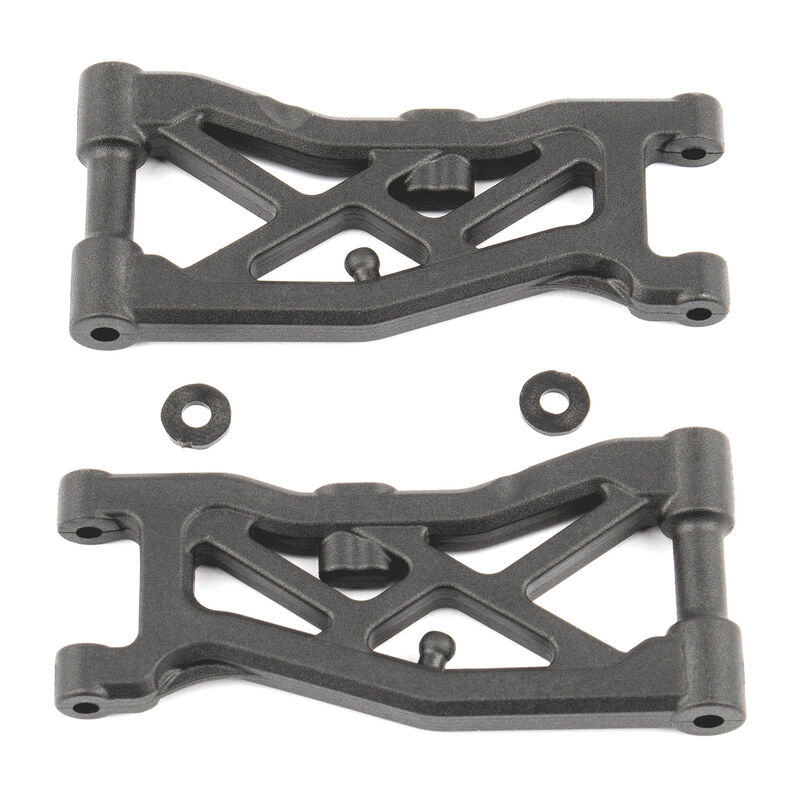 RC10B74 FT Front Suspension Arms, carbon fiber