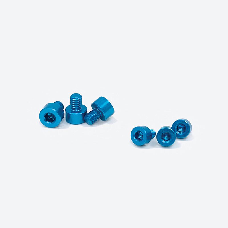 X-Factor  Aluminum Screw Kit Blue 5mm (3), 6mm (3)