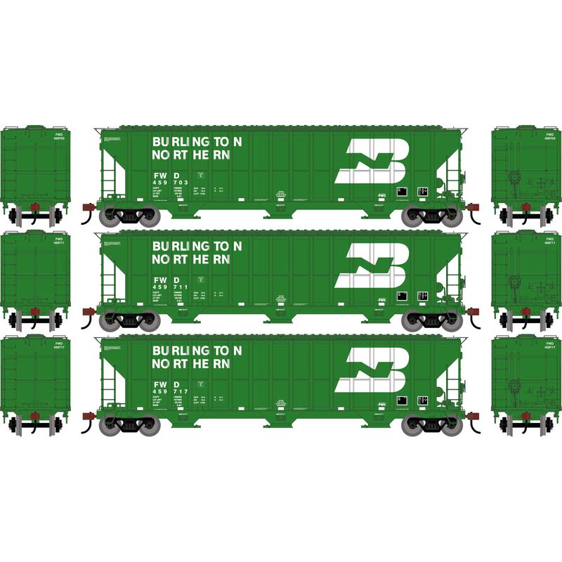 HO ATH FMC 4700 Covered Hopper, FWD 'BN' #459703/459711/459717 (3)