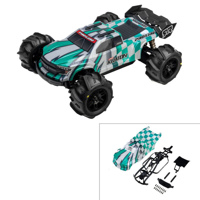 1/16 Limited Edition Pre-Cut/Pre-Painted Brute Body Checkmate with Clipless System: ARRMA MINI KRATON