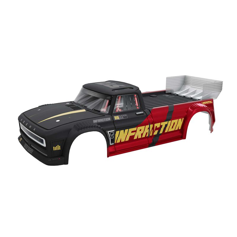 INFRACTION 4X4 All-Road 3S BLX Painted Decaled Trimmed Body, Black/Red INFRACTION 4X4 All-Road 3S BLX Painted Decaled Trimmed Body, Black/Red