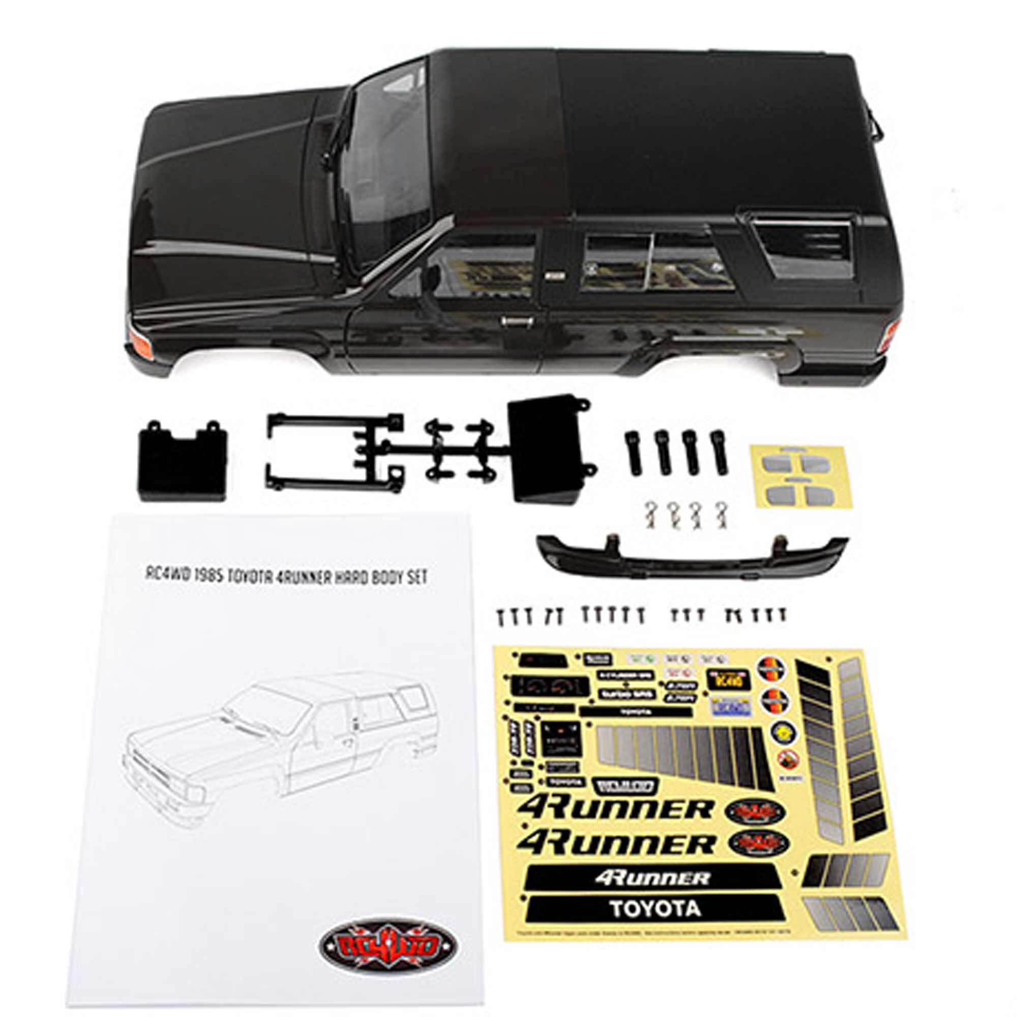 セール商品が満載 4Runner Toyota 1985 RC4WD Hard (Black Set Complete Body ホビーラジコン