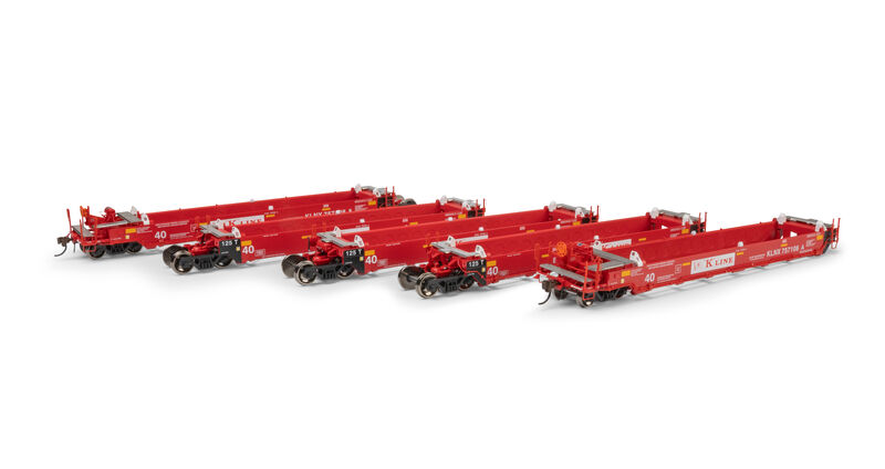 Athearn HO ATH Gunderson Maxi-I Well Cars (5), KLNX #757108