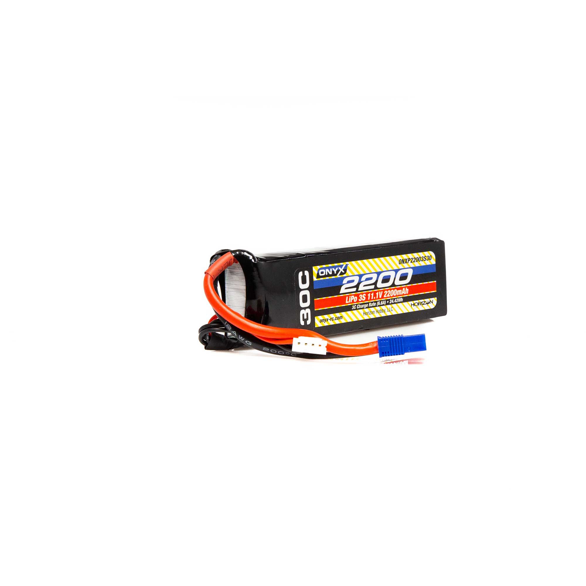 Onyx 11.1V 2200mAh 3S 30C LiPo Battery: EC3 | Horizon Hobby