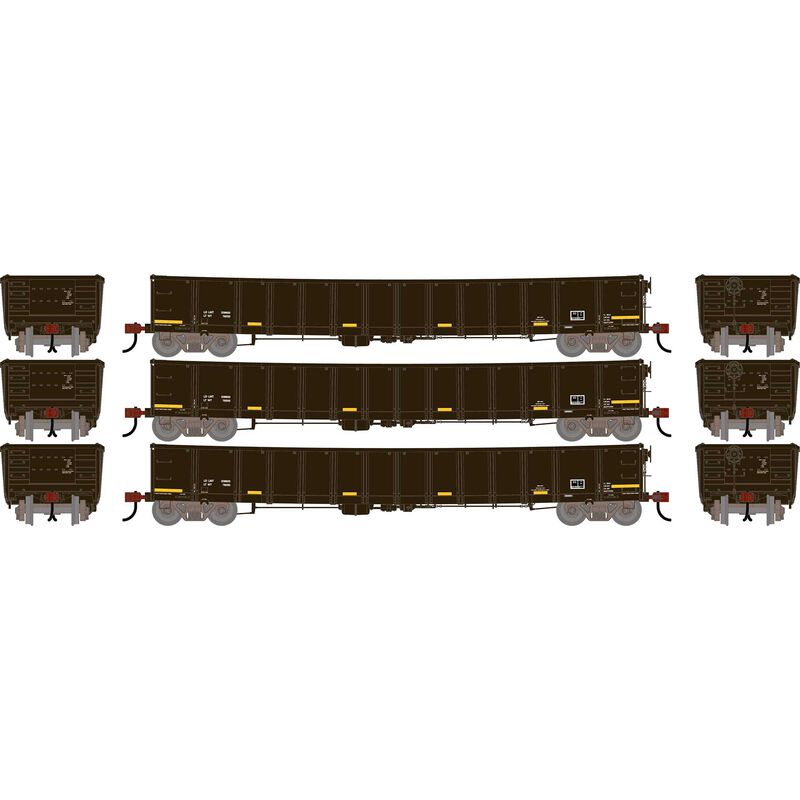 HO ATH 52' Mill Gondola, CarKnocker Data Only Gloss Black (3)