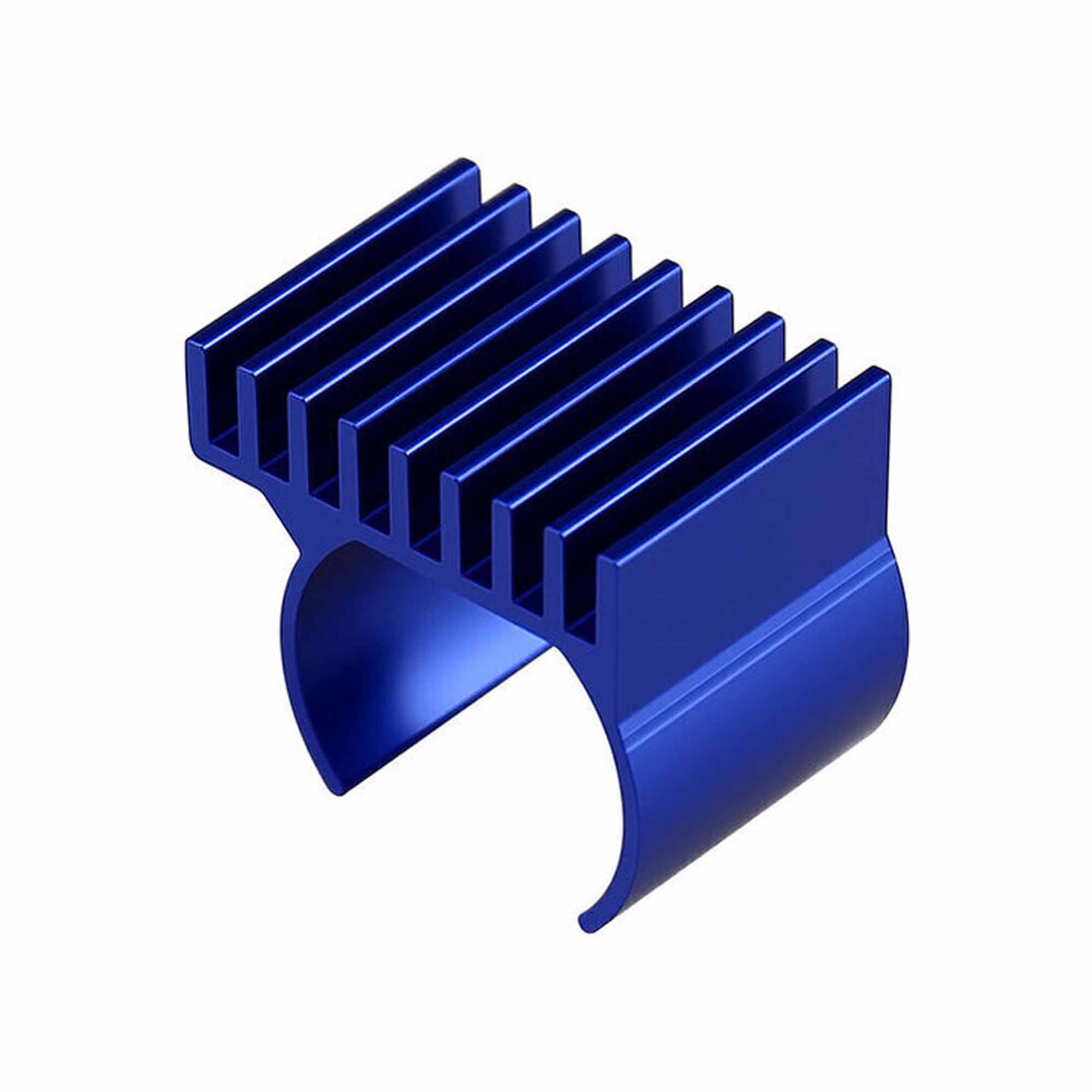 Hot Racing Aluminum 9-Fin Motor Heat Sink, Blue, 1/30 Axial SCX30