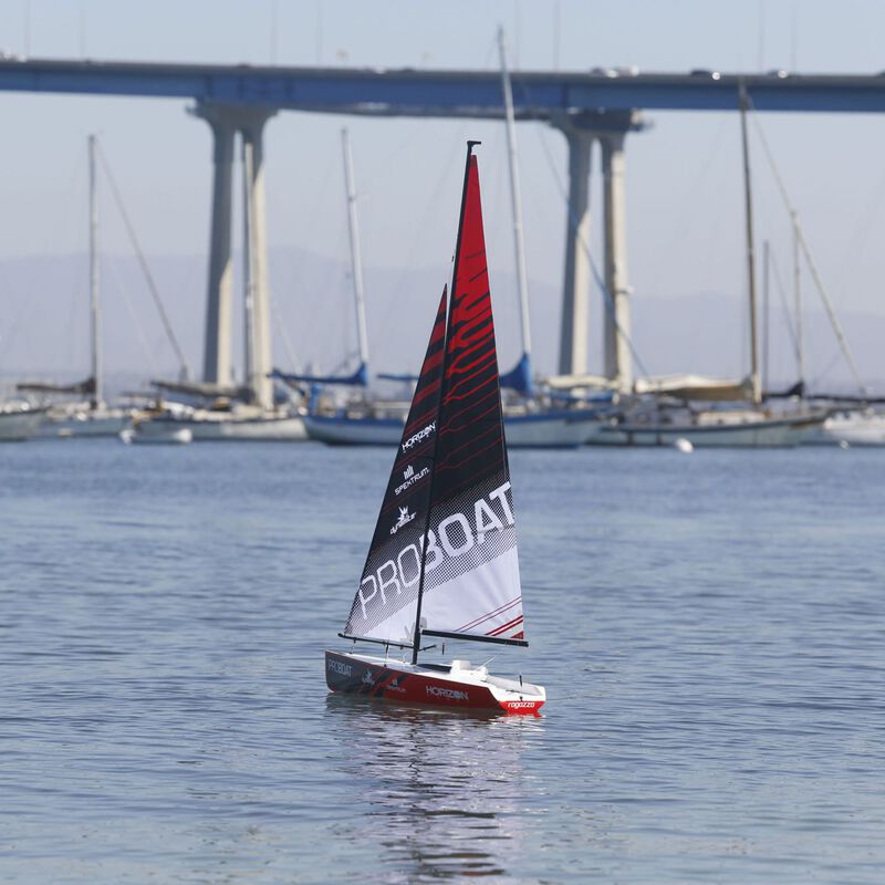 pro boat ragazza 1 meter sailboat v2: rtr horizon hobby
