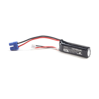 7.4V 600mAh 2S 20C LiPo Battery: EC3 7.4V 600mAh 2S 20C LiPo Battery: EC3