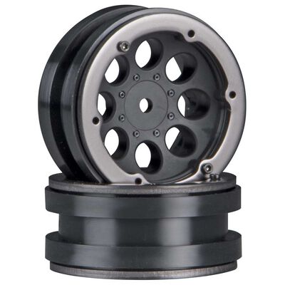 1/10 8-Hole 1.9 Beadlock Wheels, 12mm Hex, Black (2) 1/10 8-Hole 1.9 Beadlock Wheels, 12mm Hex, Black (2)
