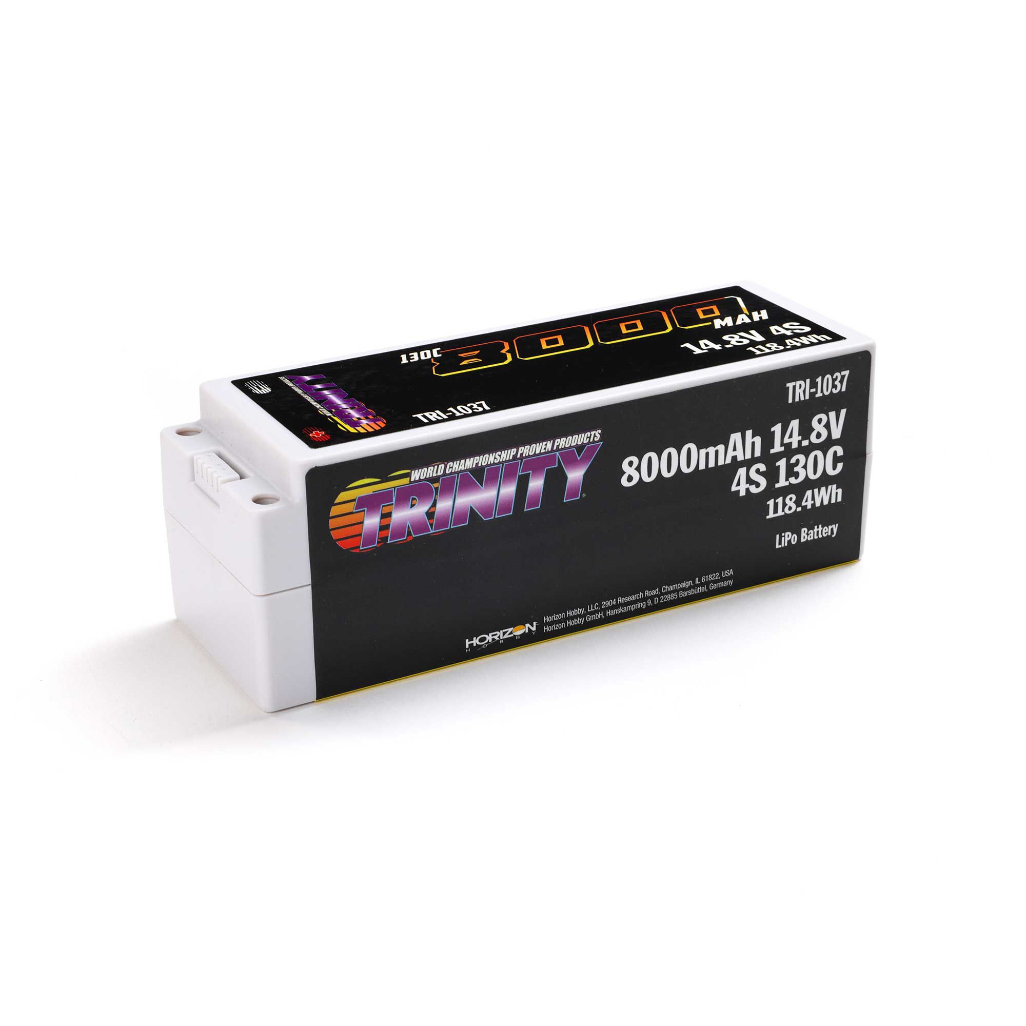 Trinity Trinity 14.8V 8000mAh 4S 130C LiPo Battery, 5mm Bullets