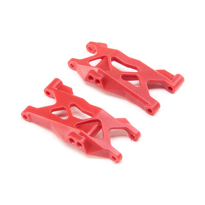 Front Lower Control Arm Set, Red: Yeti Jr Front Lower Control Arm Set, Red: Yeti Jr