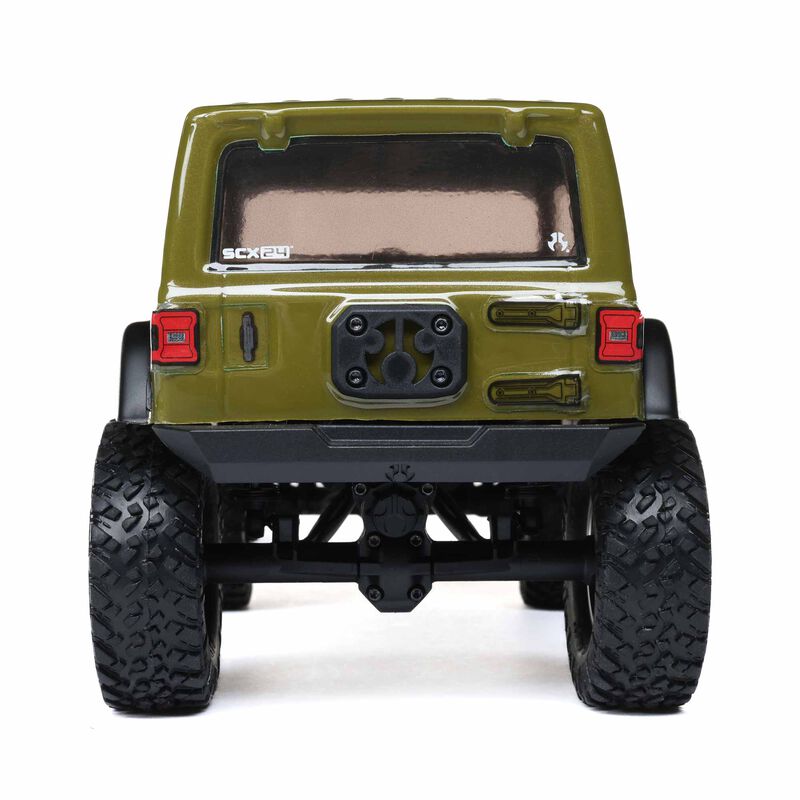 Paraurti Posteriore Nero Con Telaio Per Targa Per SCX24 Jeep Wrangler JLU 2019, Club 5 Racing - Foto 3