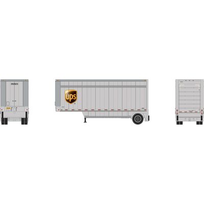 HO ATH 28' Parcel (PUP) Trailer, UPS with Shield #292823 HO ATH 28' Parcel (PUP) Trailer, UPS with Shield #292823