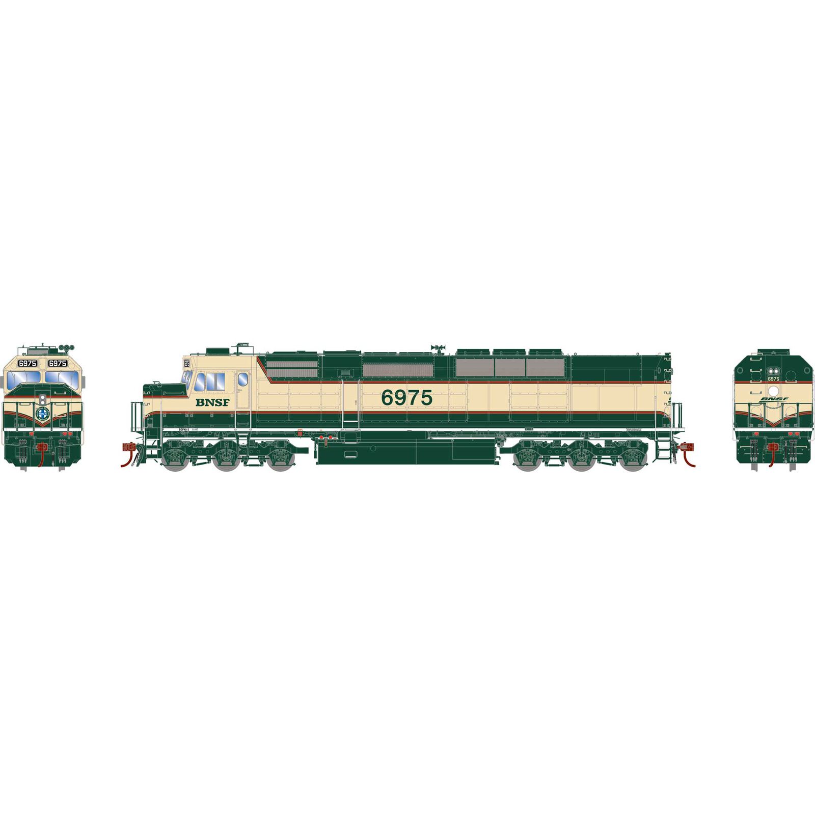 HO SDP40F Locomotive, BNSF #6975