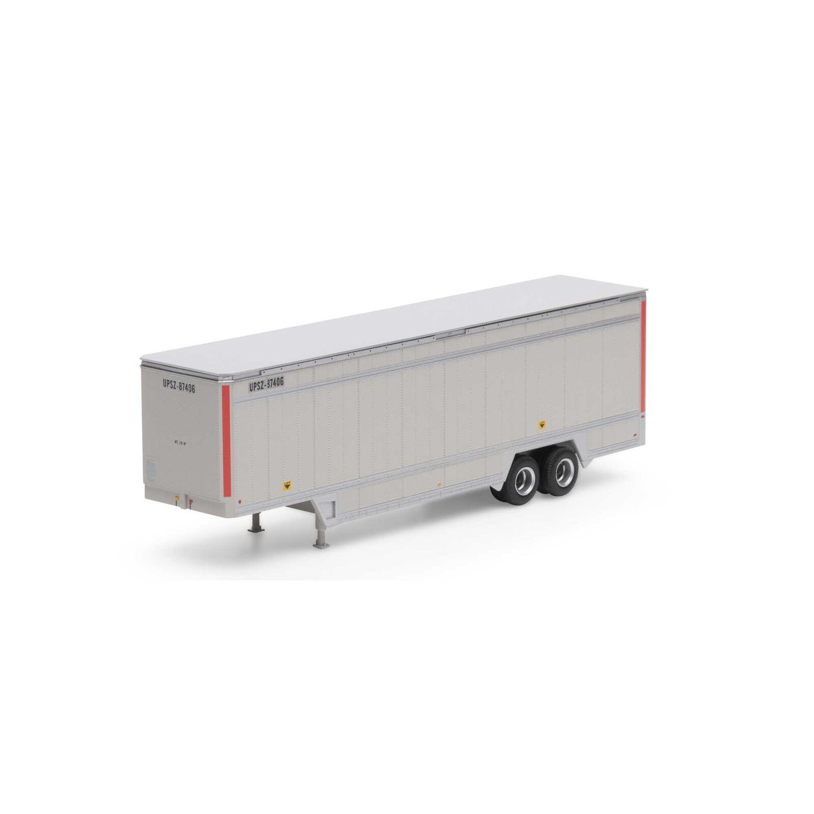 HO RTR 40' Drop Sill Parcel Trailer, UPS/Red #87406
