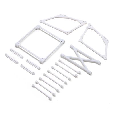 Top Wing Mount Set, White: 22S Sprint Top Wing Mount Set, White: 22S Sprint