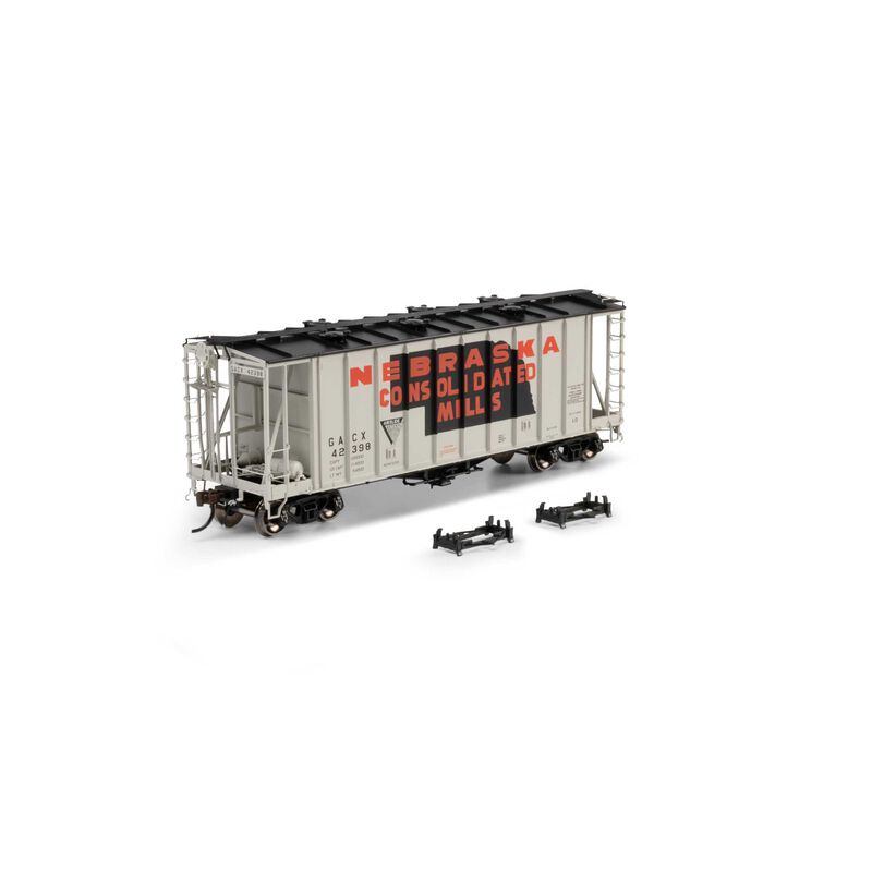 Athearn Genesis HO GEN GATC 2600 Airslide Covered Hopper, GACX/Nebraska Consolidated Mills #42398
