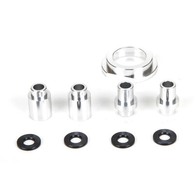 Engine Mount Spacer and Clutch Mount, Aluminum, Silver: MTXL Engine Mount Spacer and Clutch Mount, Aluminum, Silver: MTXL