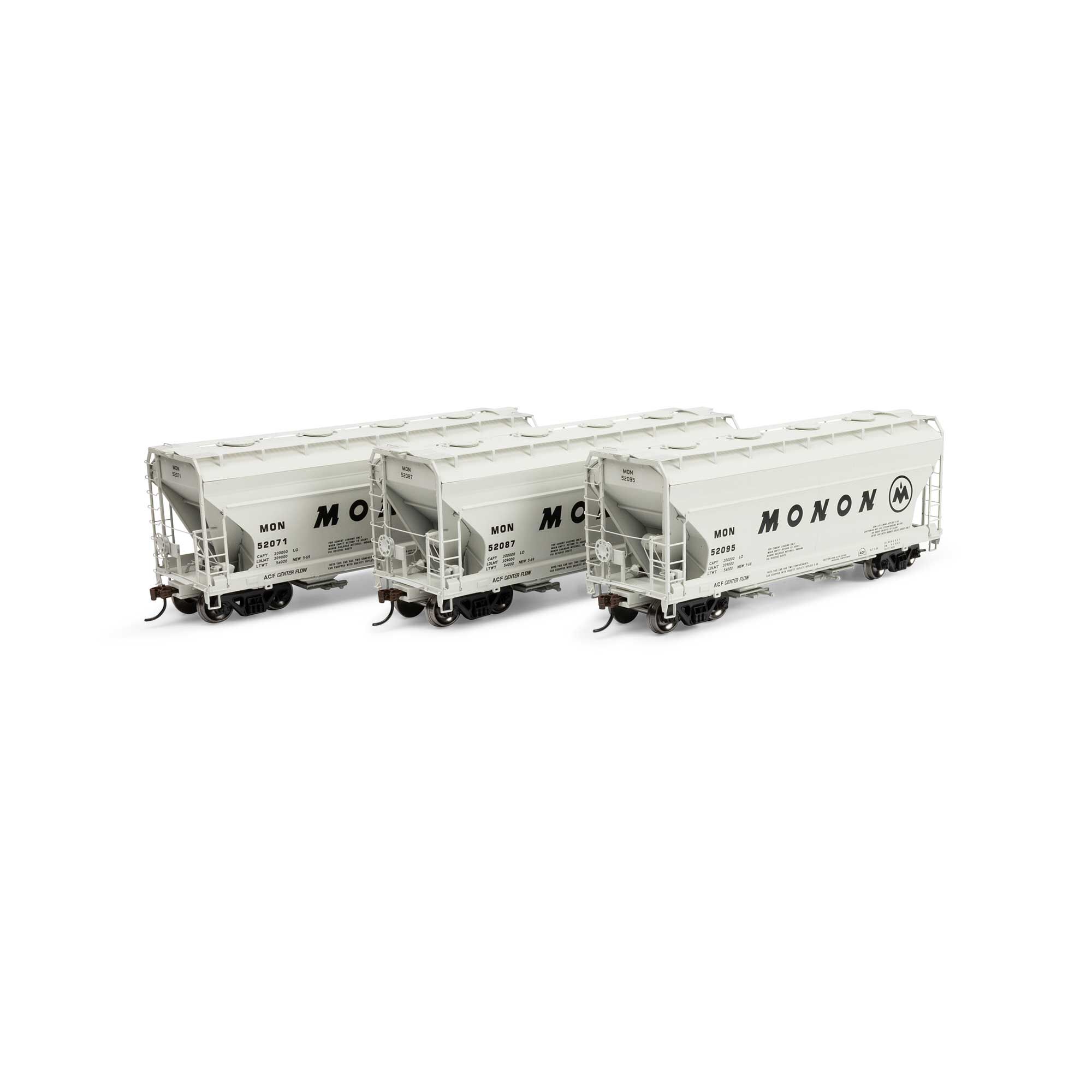 Athearn Athearn HO ACF 2970 Covered Hopper, MON #52071/52087/52095