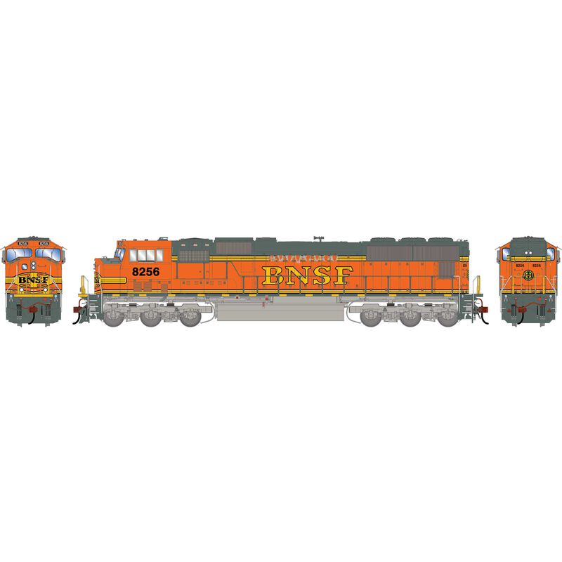Athearn Genesis HO GEN SD75M Locomotive, Primed For Grime BNSF #8256