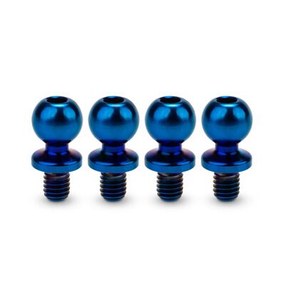 Revolted Titanium Ball-Studs, 5.5 x 4mm, Burnt Blue (4) Revolted Titanium Ball-Studs, 5.5 x 4mm, Burnt Blue (4)