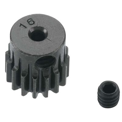 0.5 Module Hard Blackened Steel Mini Pinion 2mm, 16T 0.5 Module Hard Blackened Steel Mini Pinion 2mm, 16T