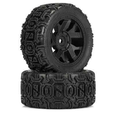 1/6 Warthog F/R 5.7" Monster Truck Tires MTD 24mm Black Ripper (2) 1/6 Warthog F/R 5.7" Monster Truck Tires MTD 24mm Black Ripper (2)