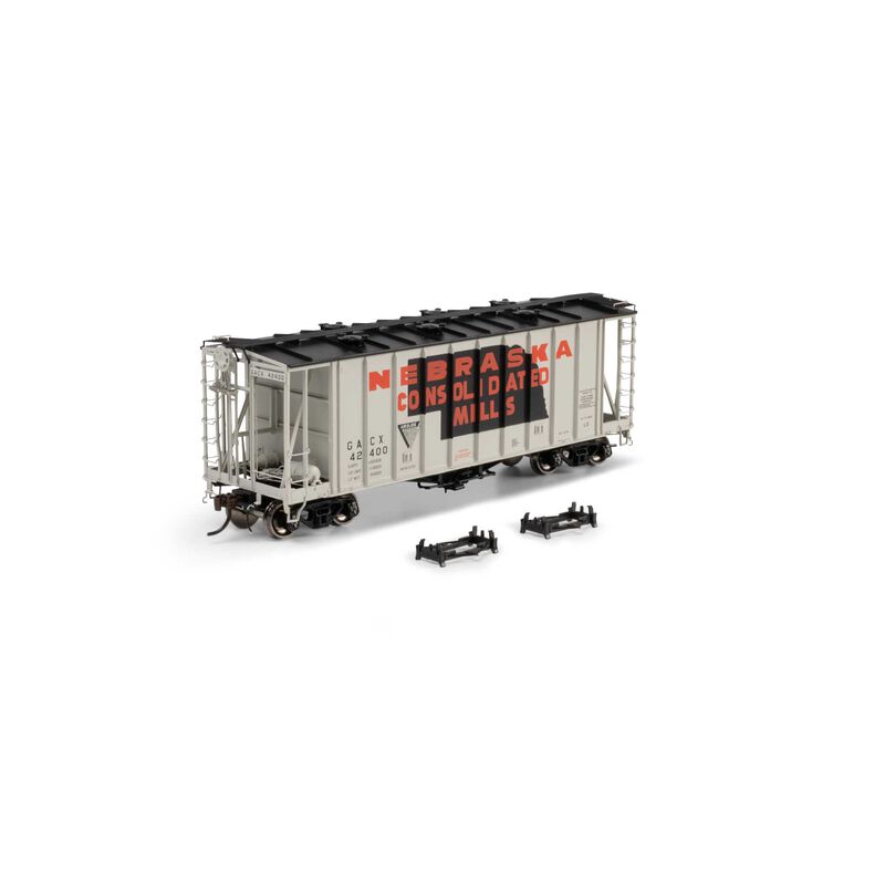 Athearn Genesis HO GEN GATC 2600 Airslide Covered Hopper, GACX/Nebraska Consolidated Mills #42400