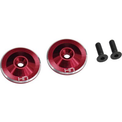 Large Wing Button, Aluminum, Red (2): 1/8 ARRMA BLX Large Wing Button, Aluminum, Red (2): 1/8 ARRMA BLX