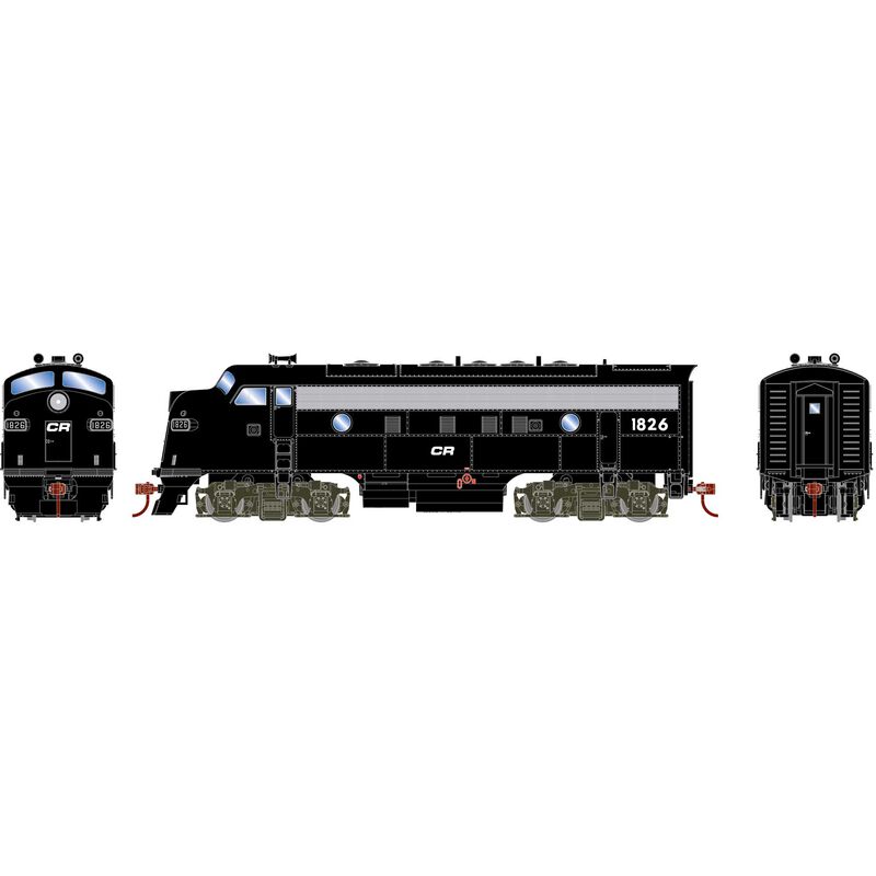 HO RND F7A Locomotive DCC-Ready, CR #1826