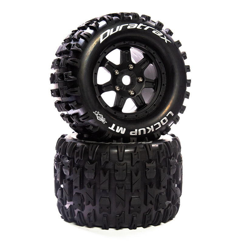 Lockup MT Belt 3.8" Mounted Front/Rear Tires 0 Offset 17mm, Black (2)