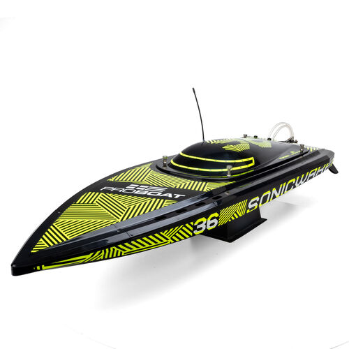 Pro Boat Sonicwake 36" V3, Self-Righting V-Hull Boat RTR, Black Hull