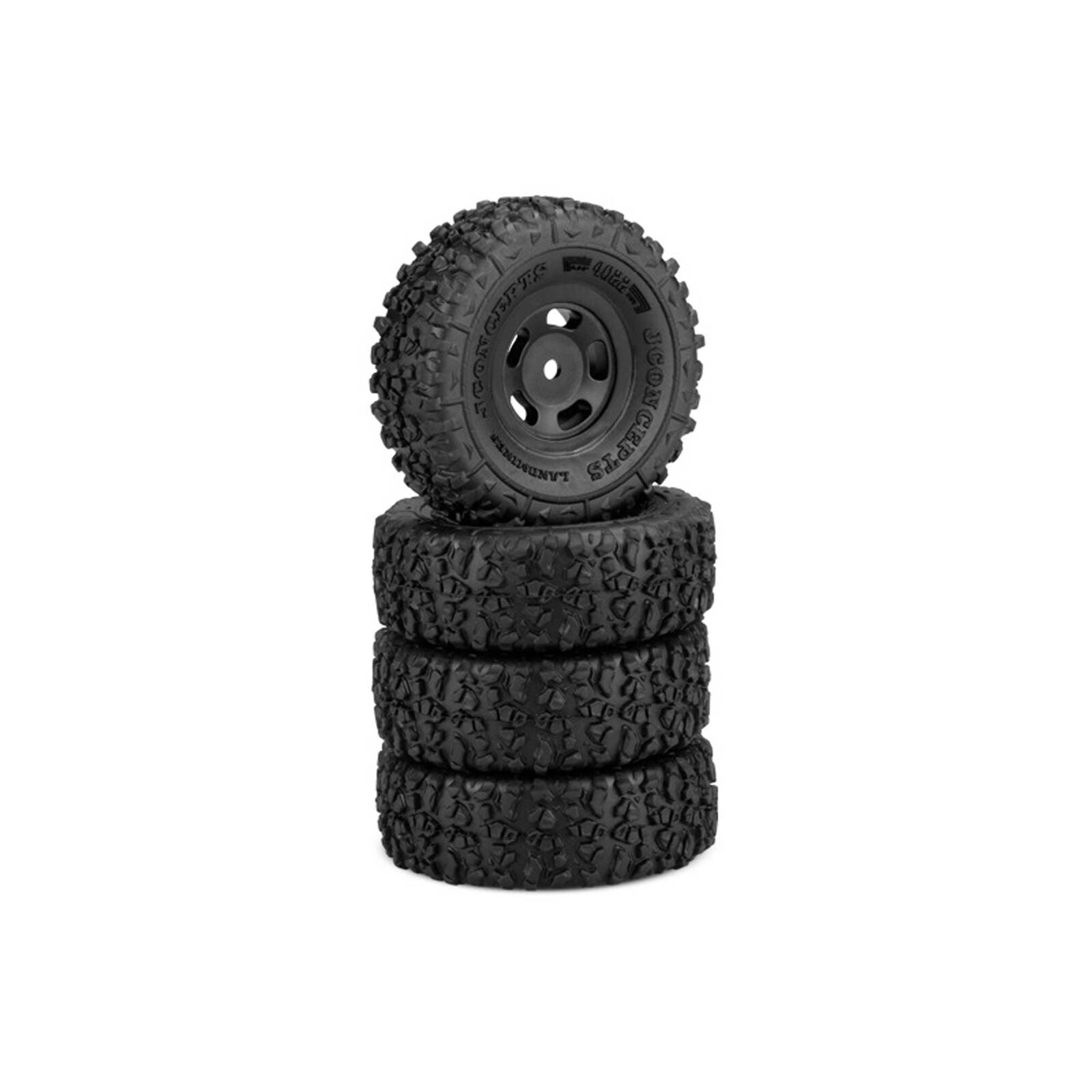 1/24 Landmines 1.0” SCX24 Crawler Tires, Glide 5 Wheels, Green Compound (2)