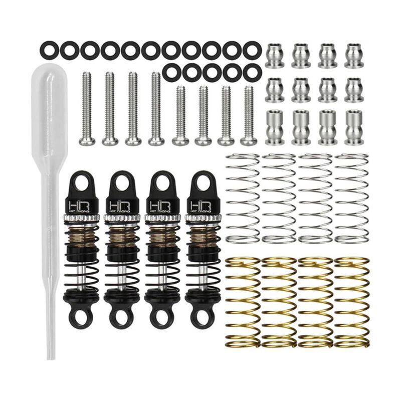 22mm Aluminum Heavy Duty Oil Shocks, 1/30 Axial SCX30 (4) HD Oil Dampers (4) 22mm - SCX30