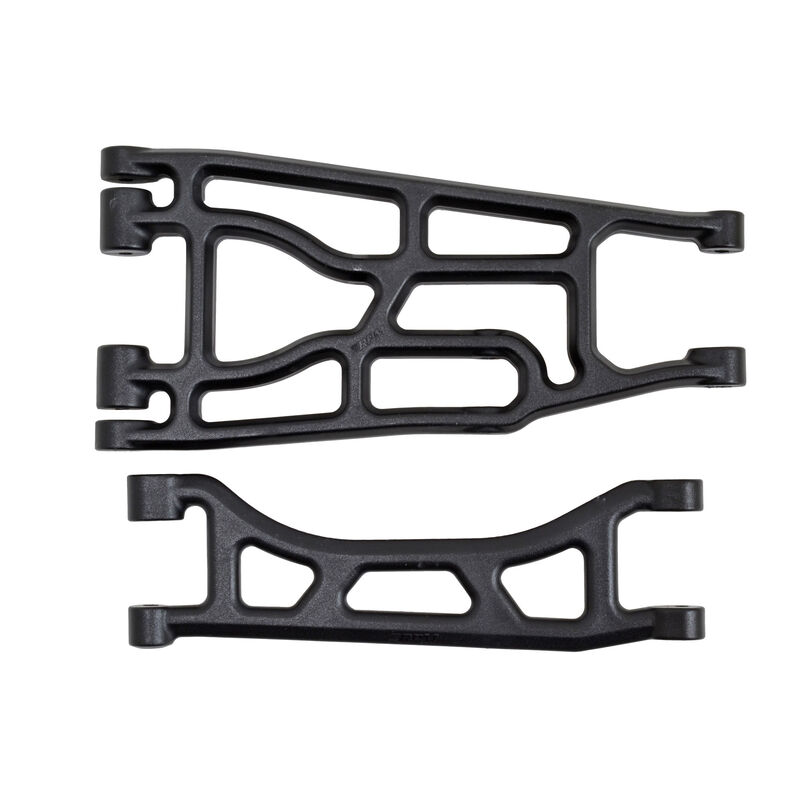 Upper and Lower A-arm Pair, Black: Traxxas X-Maxx